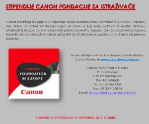Canon stipendija 2015